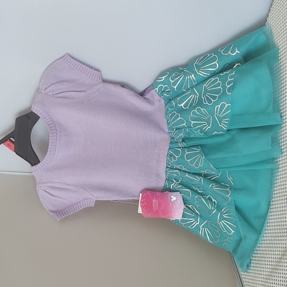 Disney Princess Toddler Girl Size 2T Ariel Cosplay Dress Little Mermaid - Picture 3 of 3